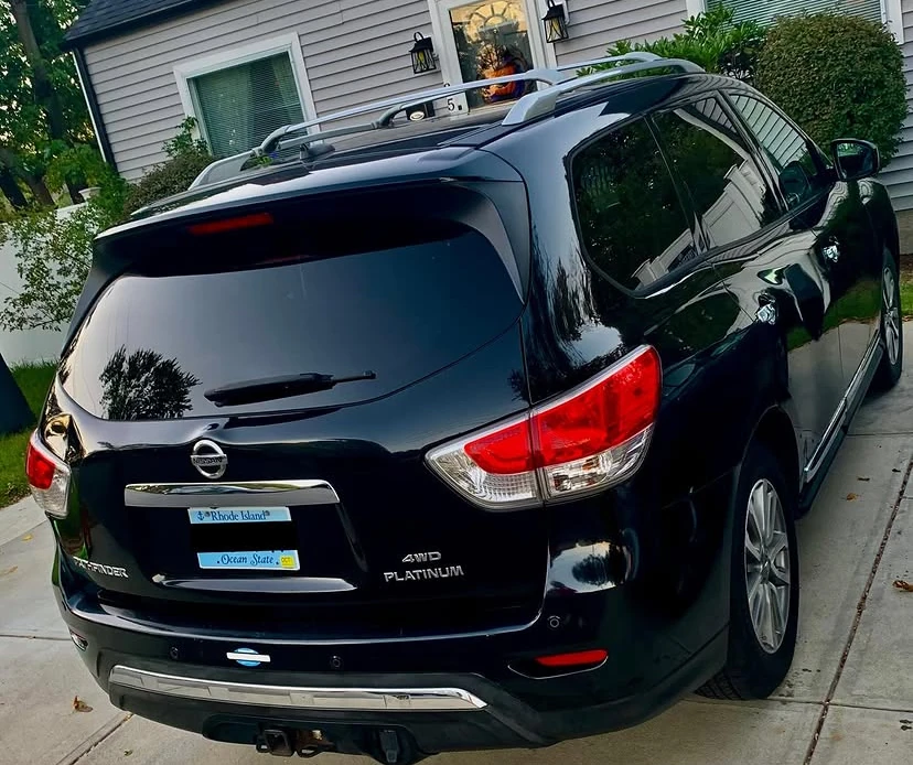 Black Nissan Pathfinder after a Peak Shine detail